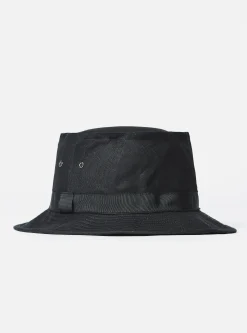 Fashion Cableami® Pork Pie Hat In Black Linen/Cotton Oxford Men Accessories.