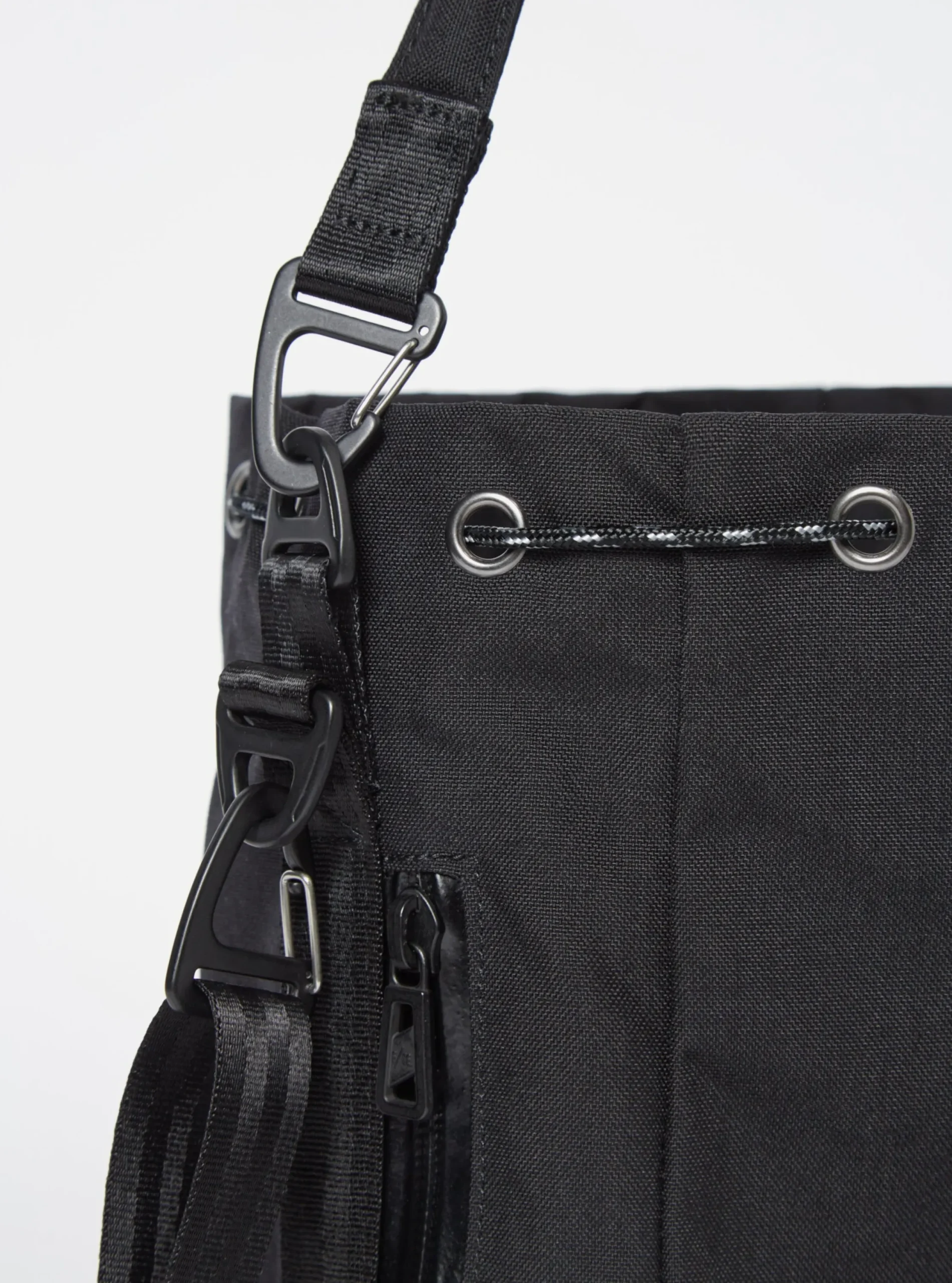 New F/Ce.® Drawstring Bag In Black Cordura Men Accessories.