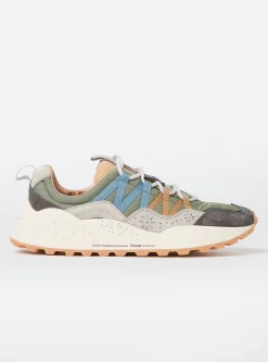 Shop Flower Mountain Washi Uni In Military Beige Suede/Nylon Men Footwear.