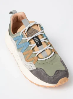 Shop Flower Mountain Washi Uni In Military Beige Suede/Nylon Men Footwear.