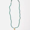 Outlet Mikia Necklace In Malachite 4Mm Stone/Heishi Bead/Bandana Men Jewellery.