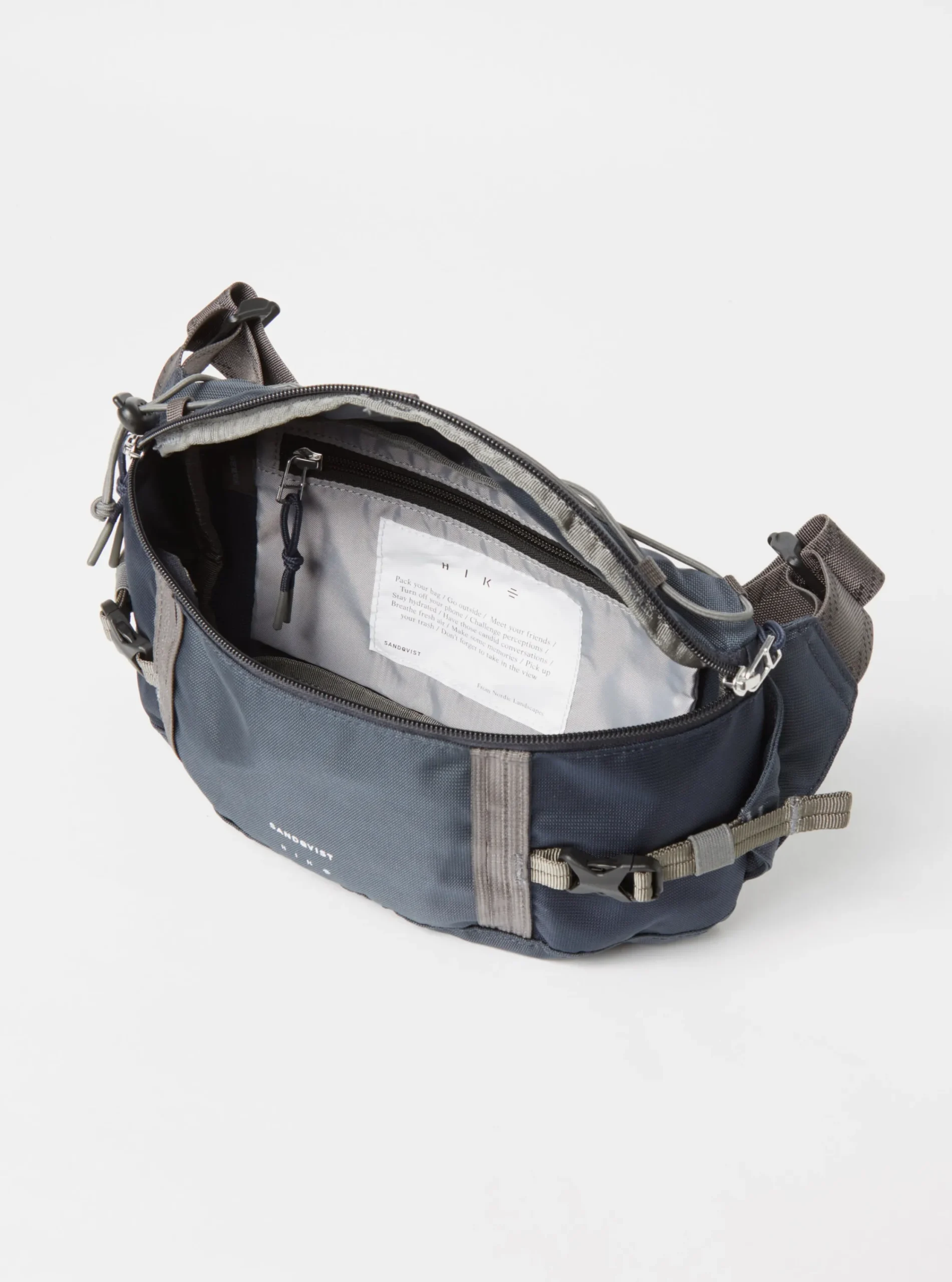 Cheap Sandqvist Allterrain Hike Crossbody Bag In Multi Steel/Blue/Navy Recycled Nylon Men Accessories.