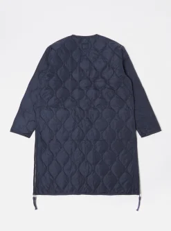 Cheap Taion Long Military V Neck Zip Down Coat In Dark Navy Ripstop Men Coats & Outerwear.