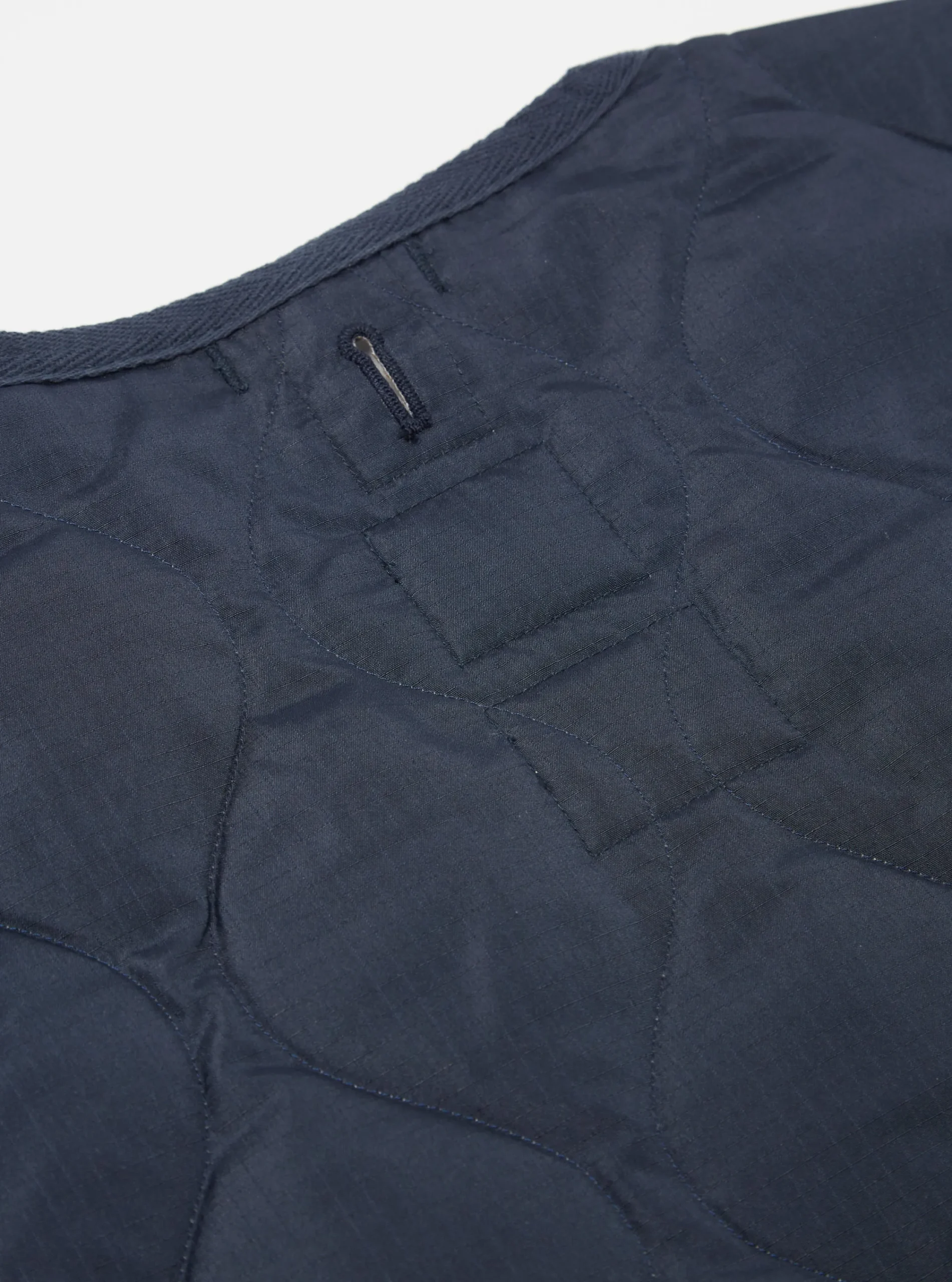 Fashion Taion Military Crew Neck Down Vest In Dark Navy Ripstop Men Waistcoats & Gilets.