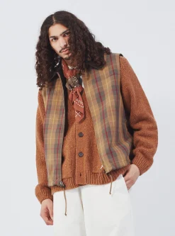 Best Atlas Gilet In Cinnamon British Drywax Check Men Waistcoats & Gilets.