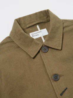 Fashion Bakers Chore Jacket In Olive Nebraska Cotton Men Jackets.