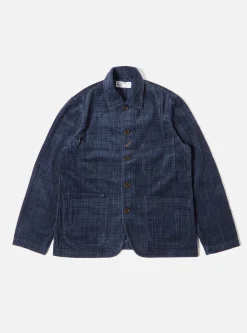 Best Sale Bakers Chore Jacket In Navy Houndstooth Cord Men Jackets.