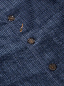 Best Sale Bakers Chore Jacket In Navy Houndstooth Cord Men Jackets.