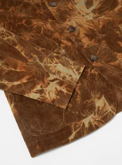Shop Bakers Jacket In Brown Hand-Dyed Japanese Cord Men Jackets.