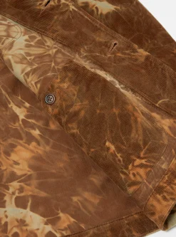 Shop Bakers Jacket In Brown Hand-Dyed Japanese Cord Men Jackets.