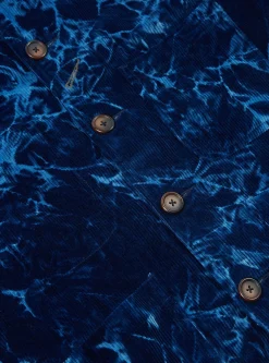 Store Bakers Jacket In Indigo Hand-Dyed Japanese Velvet Cord Men Jackets.