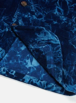 Store Bakers Jacket In Indigo Hand-Dyed Japanese Velvet Cord Men Jackets.