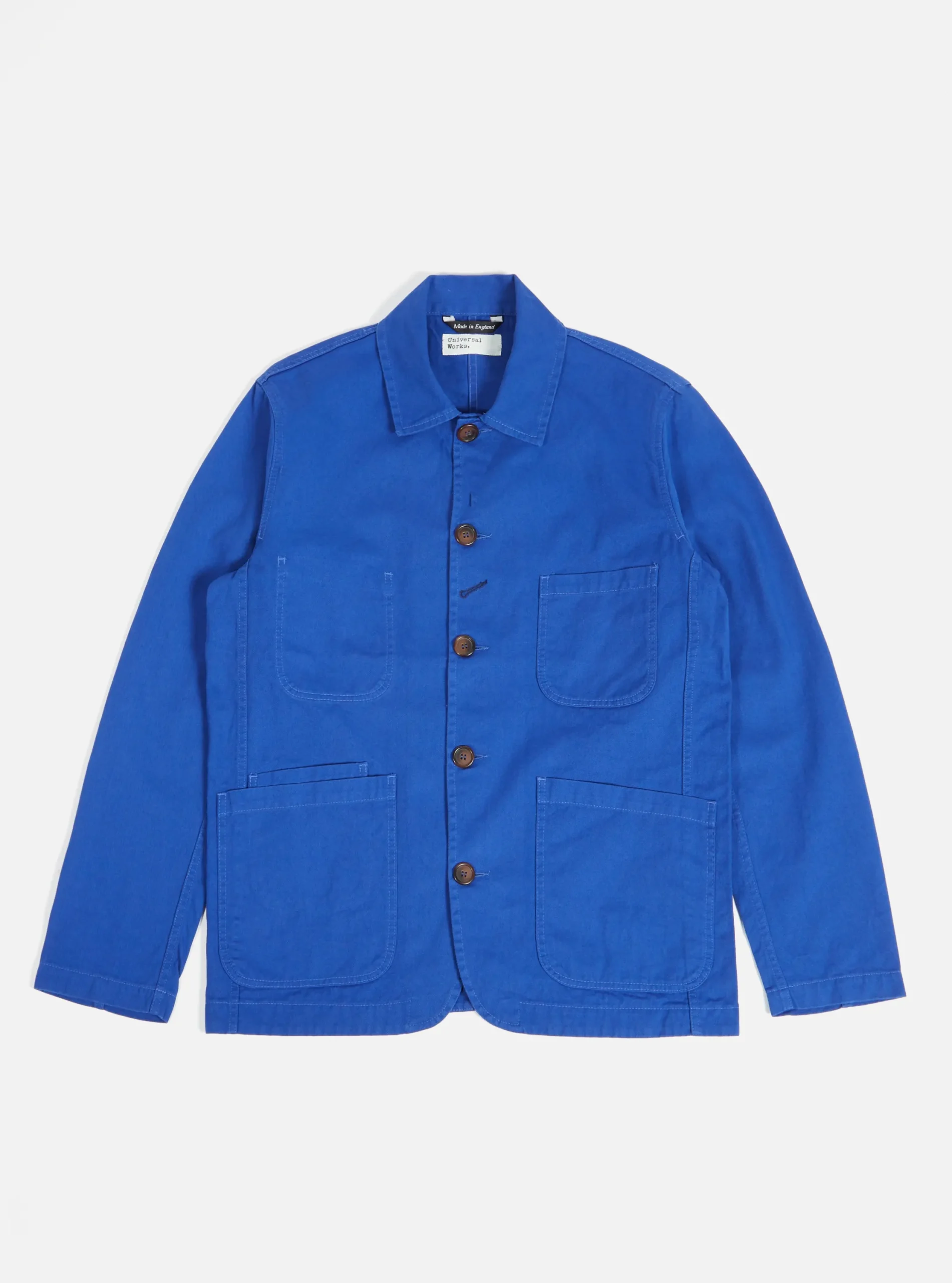 Cheap Bakers Jacket In Royal Blue Byron Twill Men Jackets.