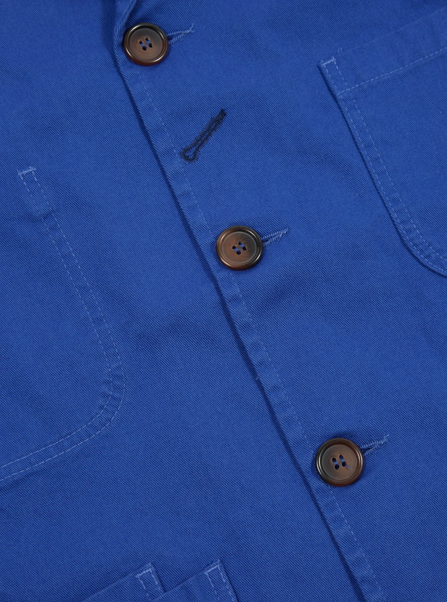 Cheap Bakers Jacket In Royal Blue Byron Twill Men Jackets.