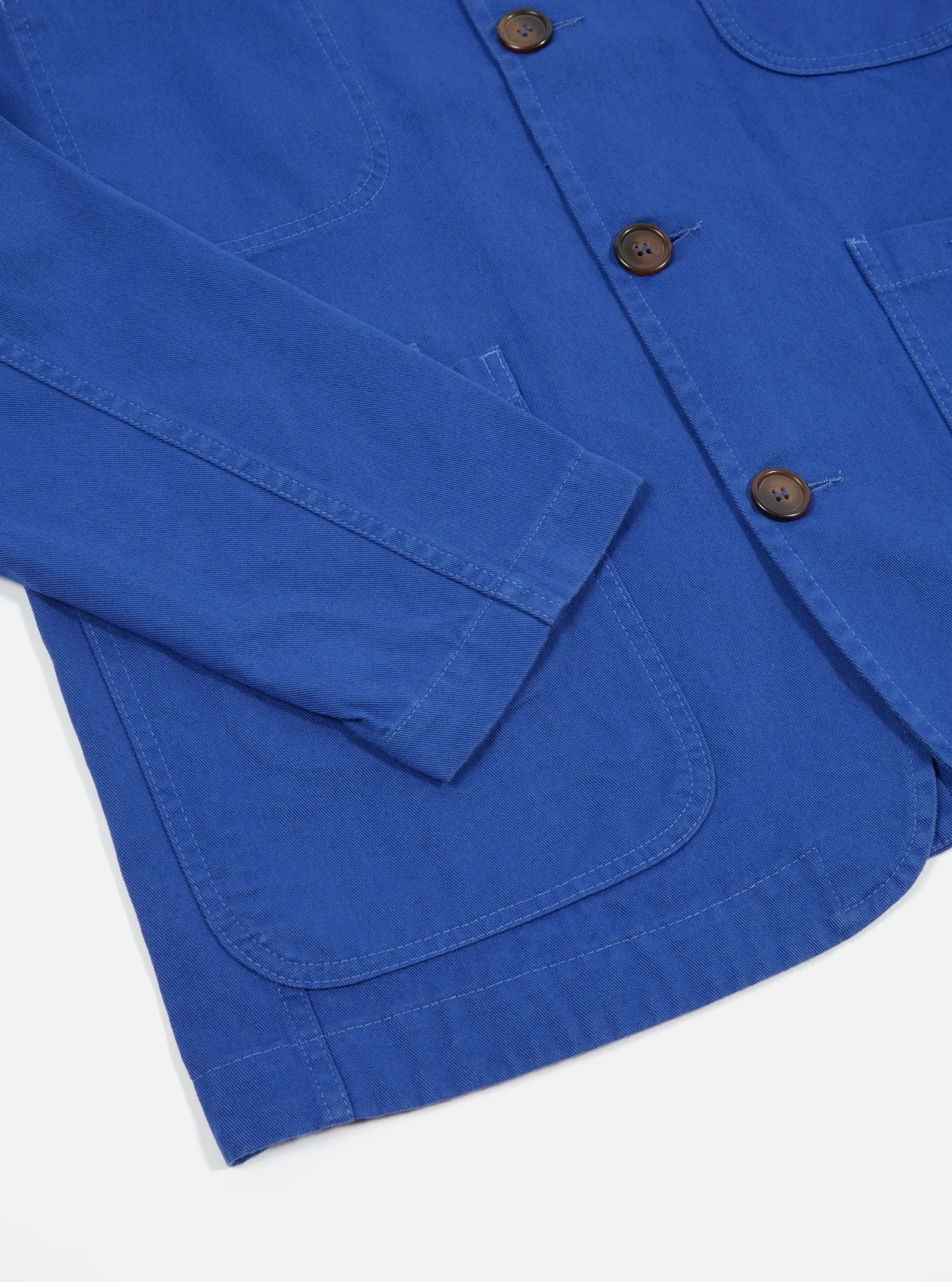 Cheap Bakers Jacket In Royal Blue Byron Twill Men Jackets.