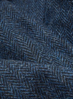 Clearance Bakers Jacket In Navy Herringbone Harris Tweed Men Coats & Outerwear.