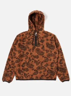 Clearance Beach Hoodie In Cinnamon Paisley Check Fleece Men Fleece.