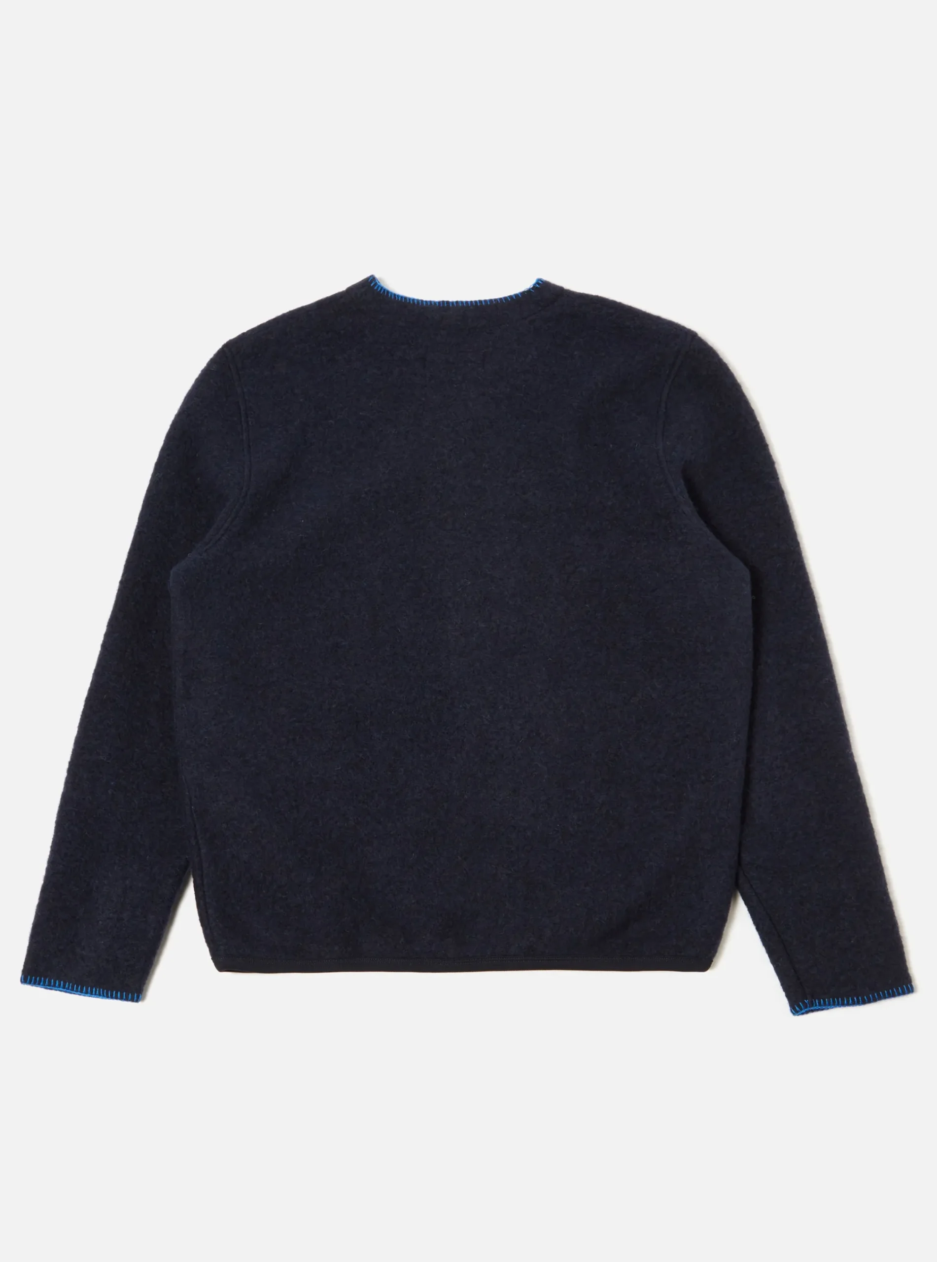 Cheap Blanket Cardigan In Navy Studio Wool Mix Men Fleece.