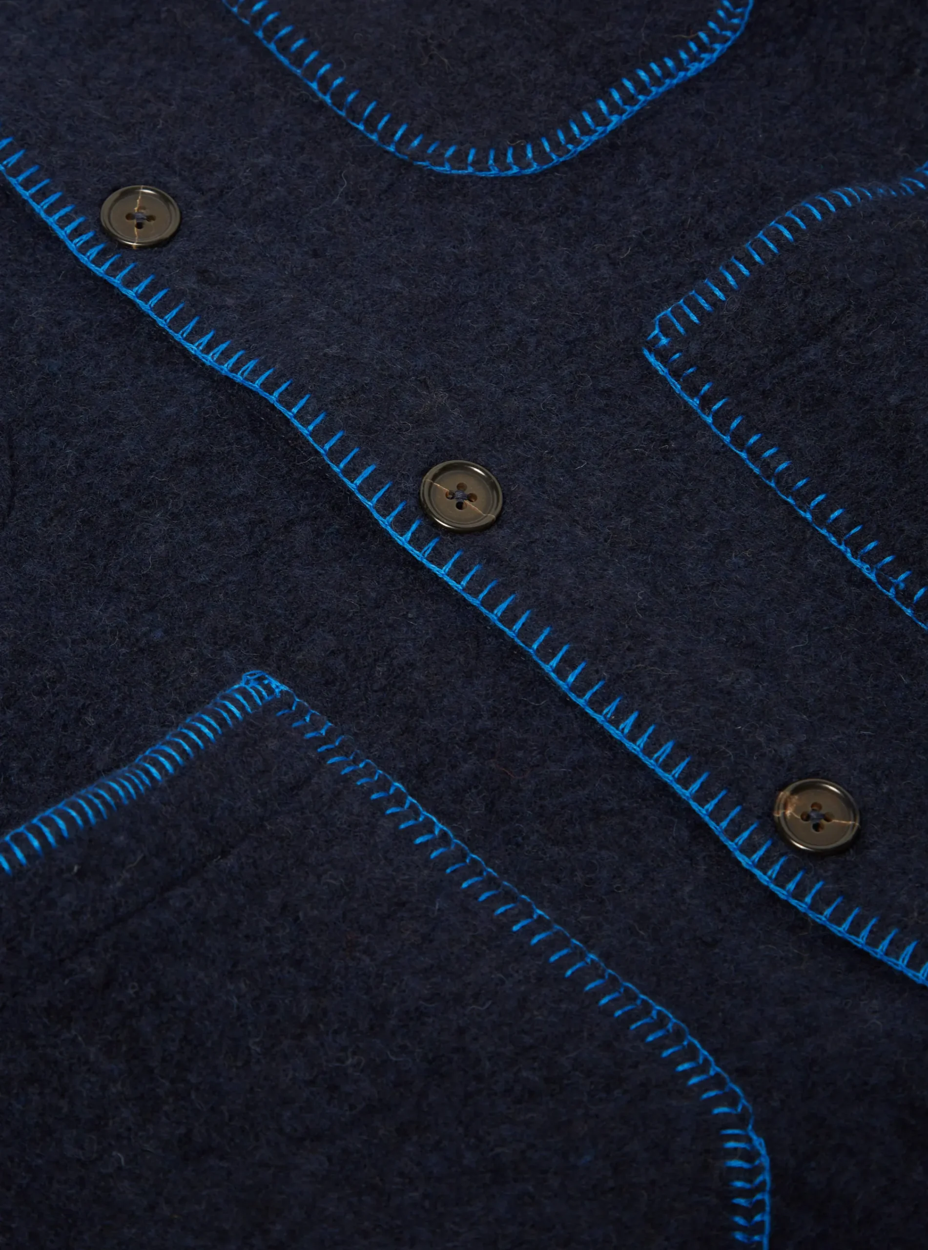 Cheap Blanket Cardigan In Navy Studio Wool Mix Men Fleece.