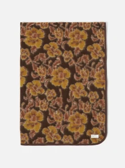 Fashion Blanket In Brown Flower Fleece Men Accessories.