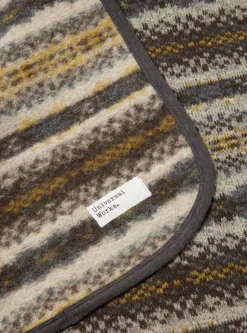Hot Blanket In Fairisle Mix Wool Fleece Men Accessories.