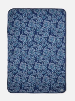 Store Blanket In Navy Flower Fleece Men Accessories.