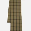 Clearance Border Scarf In Olive Shadow Check Men Accessories.