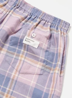 Outlet Boxer Short In Lilac Soft Check Men Underwear & Socks.