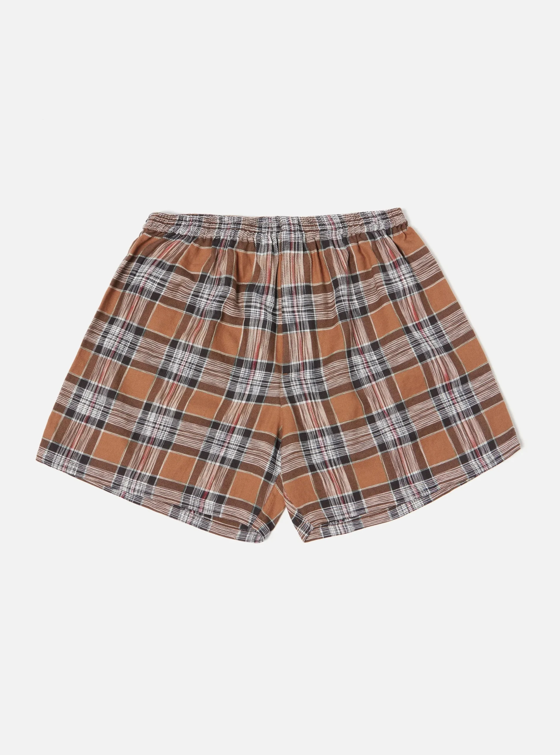 Sale Boxer Short In Brown Ikat Twill Check Men Nightwear.