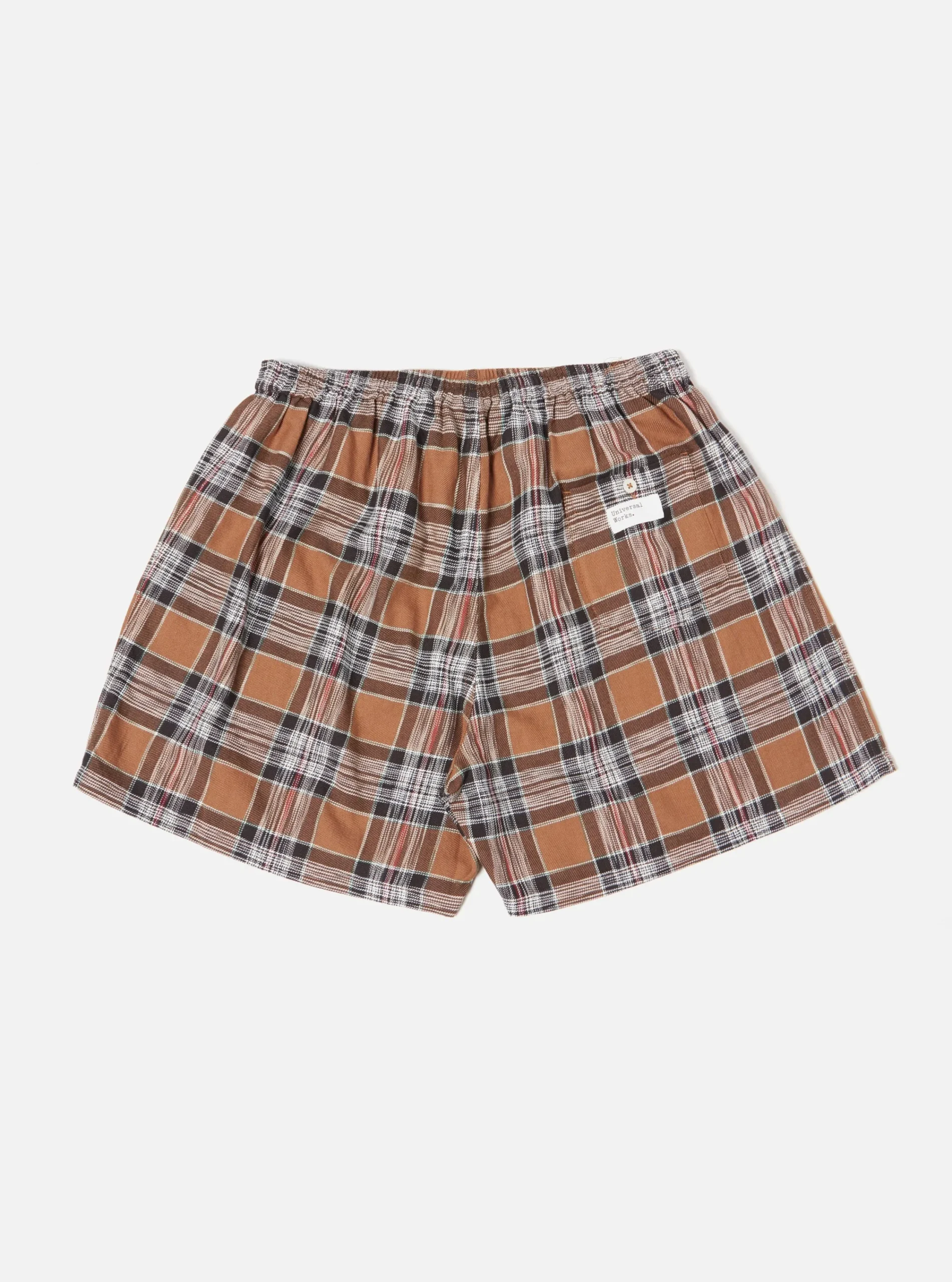 Sale Boxer Short In Brown Ikat Twill Check Men Nightwear.