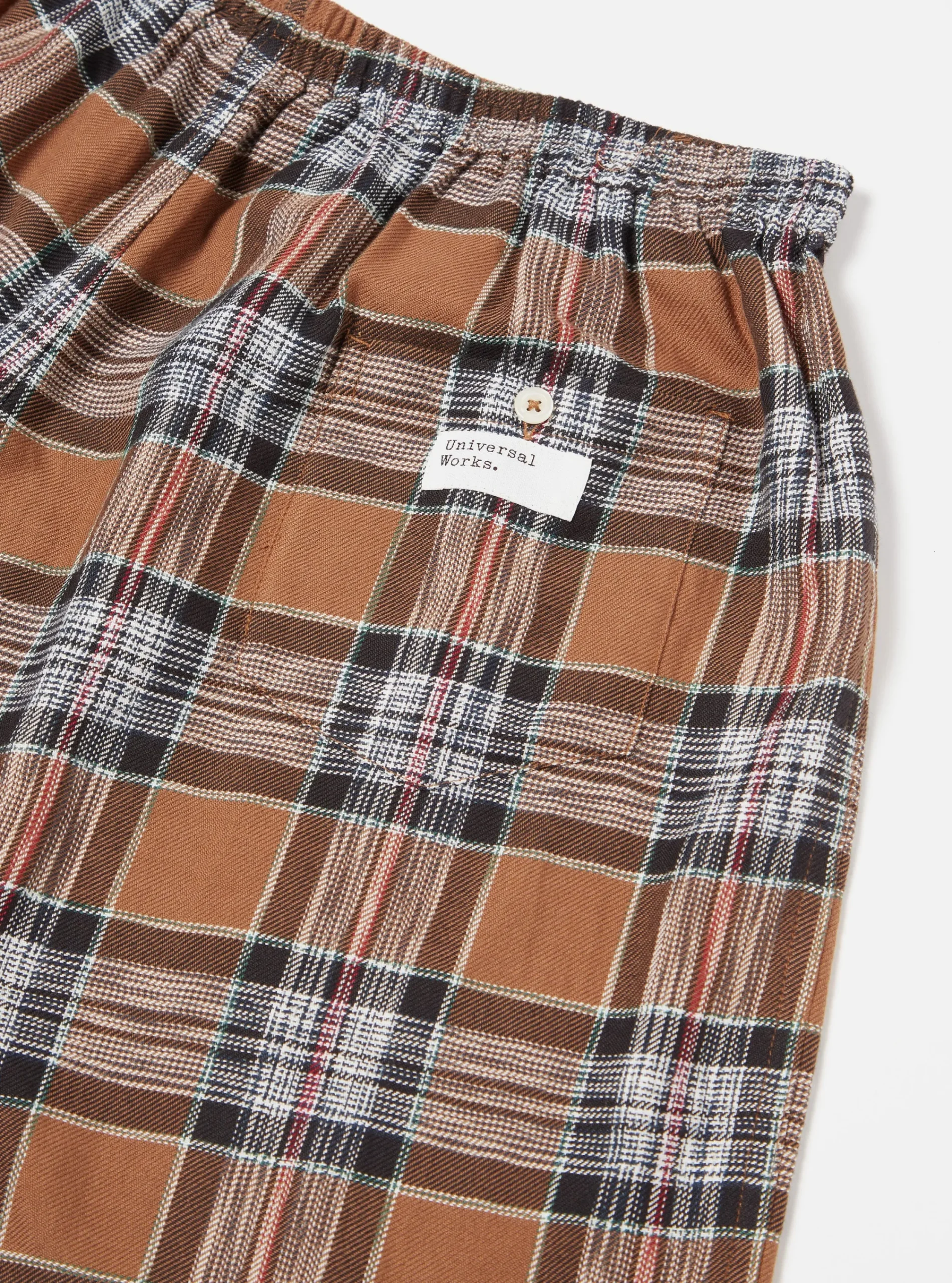 Sale Boxer Short In Brown Ikat Twill Check Men Nightwear.