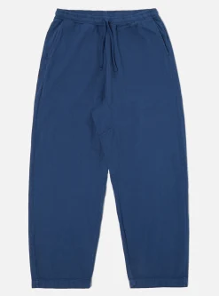 Cheap Braga Pant In Washed Navy Italian Herringbone Cotton Men Trousers.