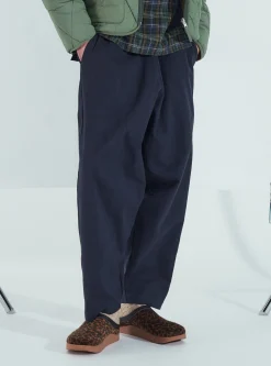 Clearance Braga Pant In Navy Kyo Cotton Men Trousers.