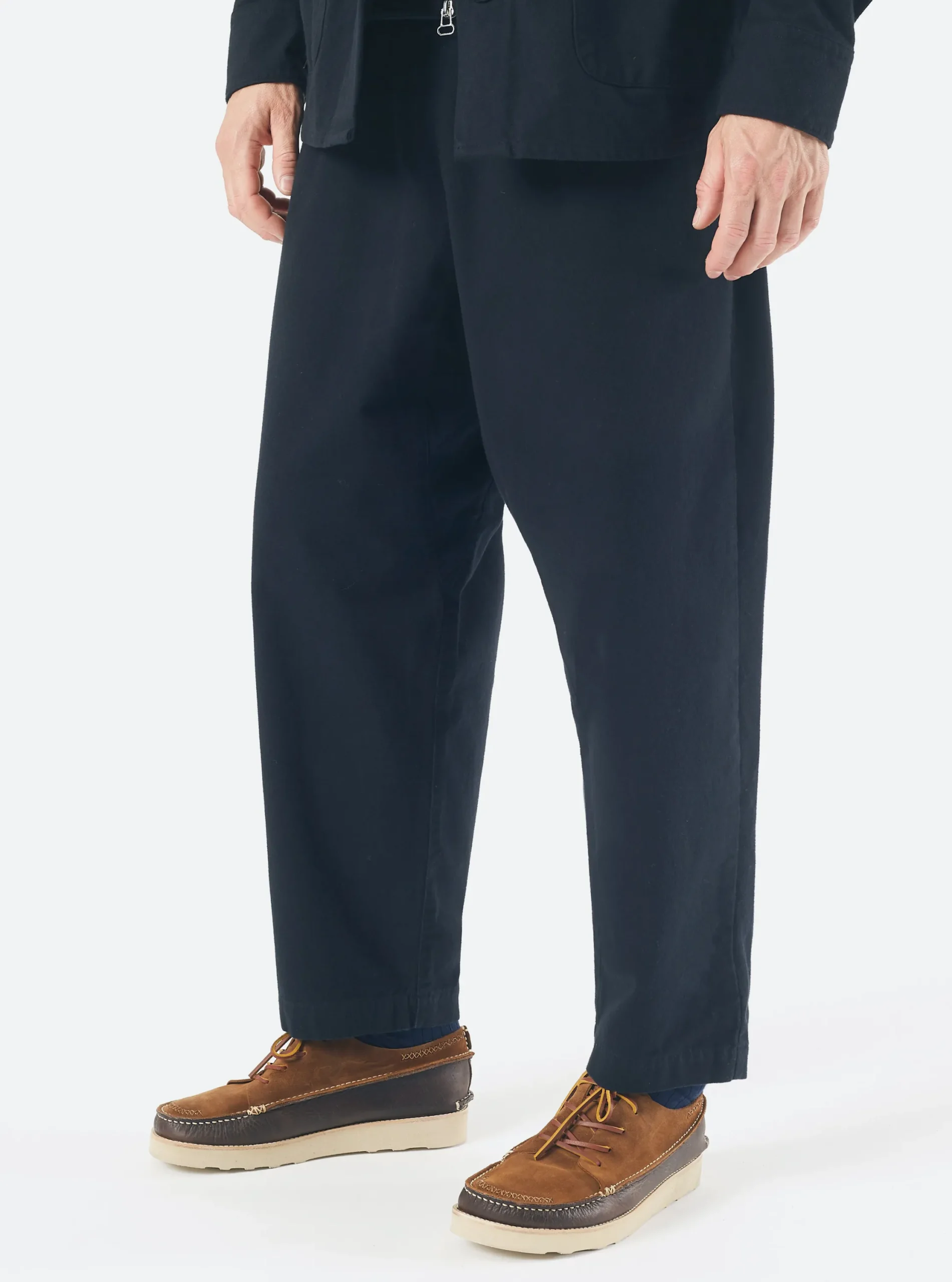 Fashion Braga Pant In Navy Nebraska Cotton Men Suiting.