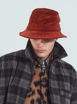 Flash Sale Bucket Hat In Rust Brisbane Cord Men Accessories.