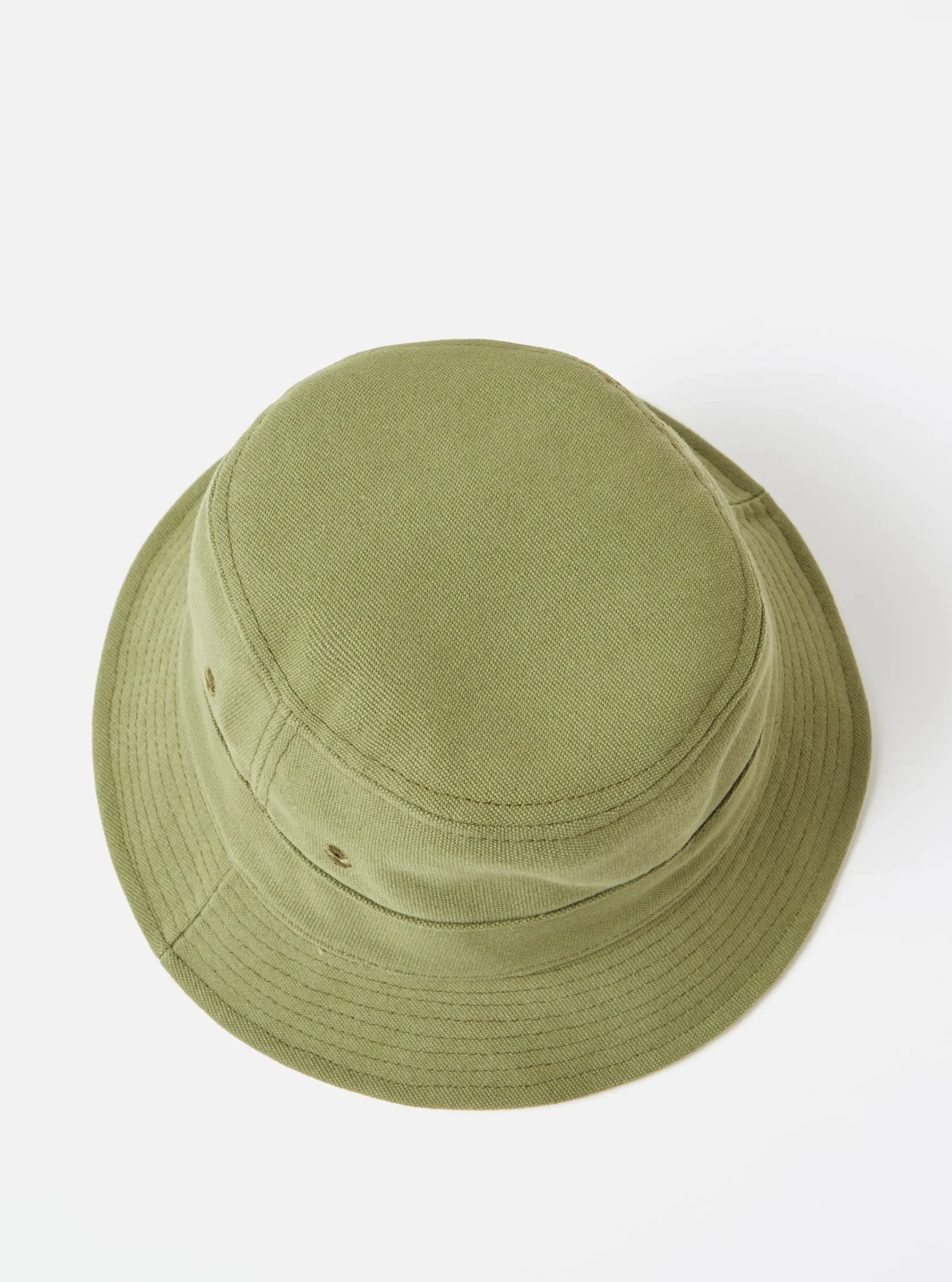 Discount Bucket Hat In Green Canvas Men Accessories.