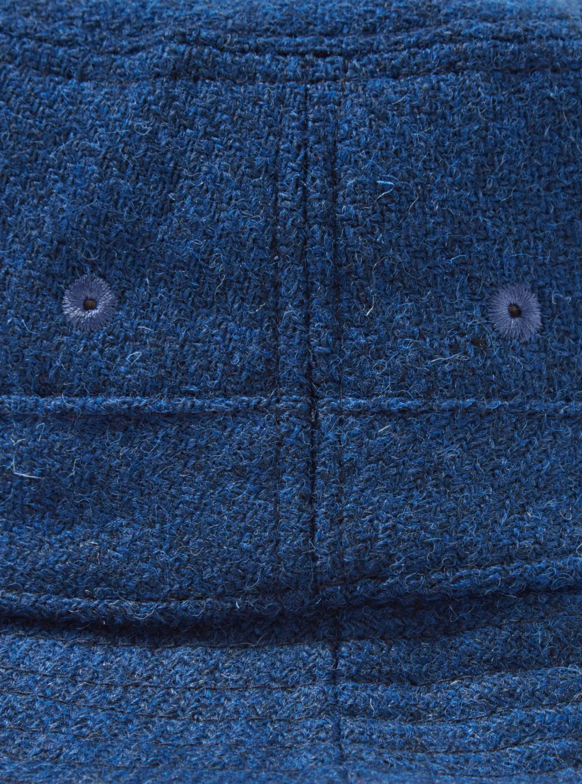 Sale Bucket Hat In Indigo Harris Tweed Men Accessories.