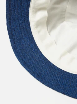 Sale Bucket Hat In Indigo Harris Tweed Men Accessories.