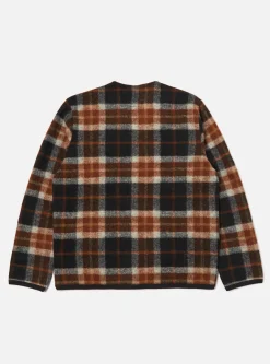 Online Cardigan In Brown British Check Fleece Men Fleece.