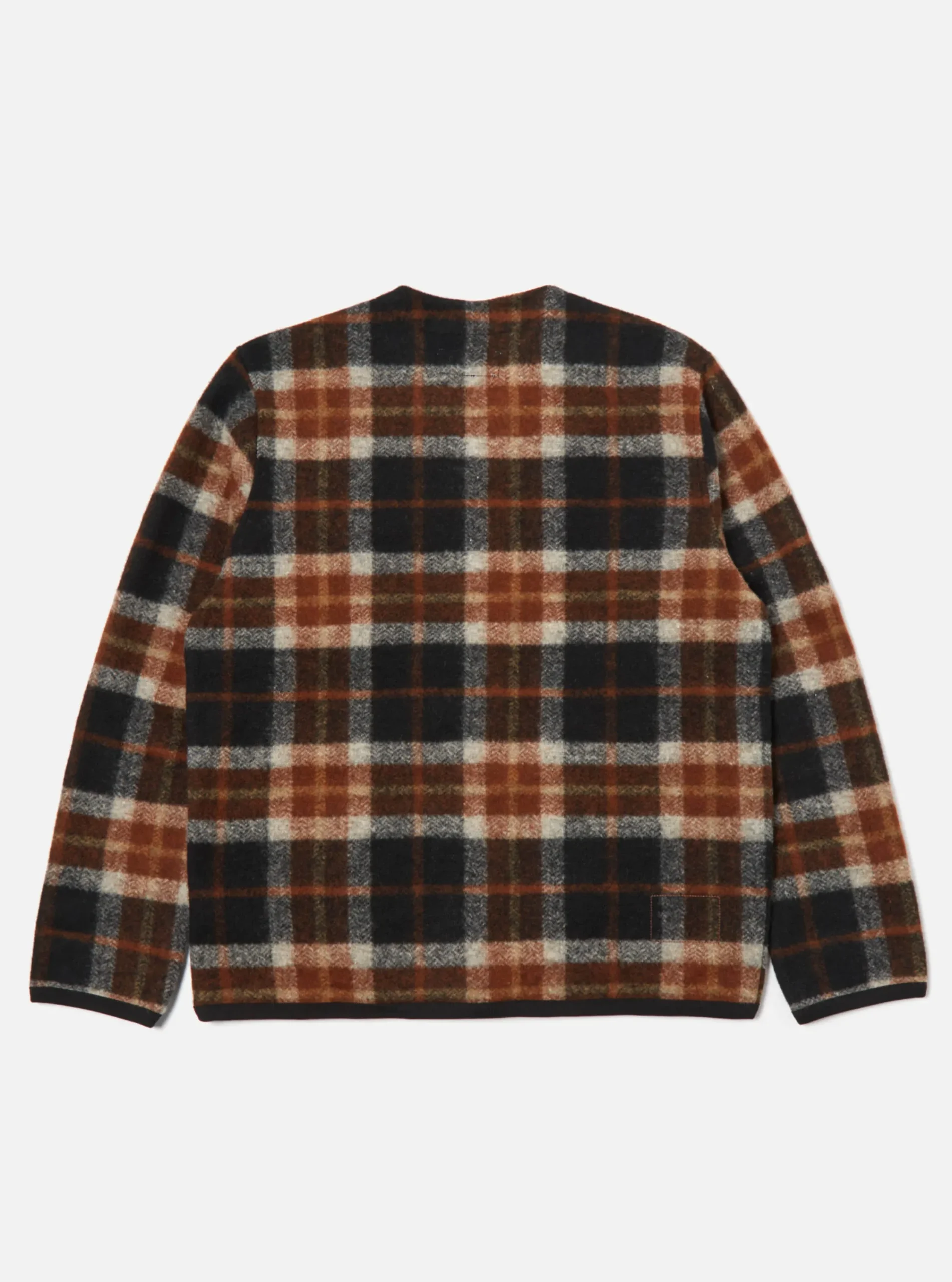 Online Cardigan In Brown British Check Fleece Men Fleece.