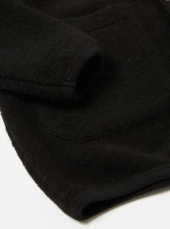 Hot Cardigan In Black Wool Fleece Men Fleece.