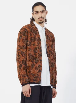 Online Cardigan In Cinnamon Paisley Check Fleece Men Fleece.