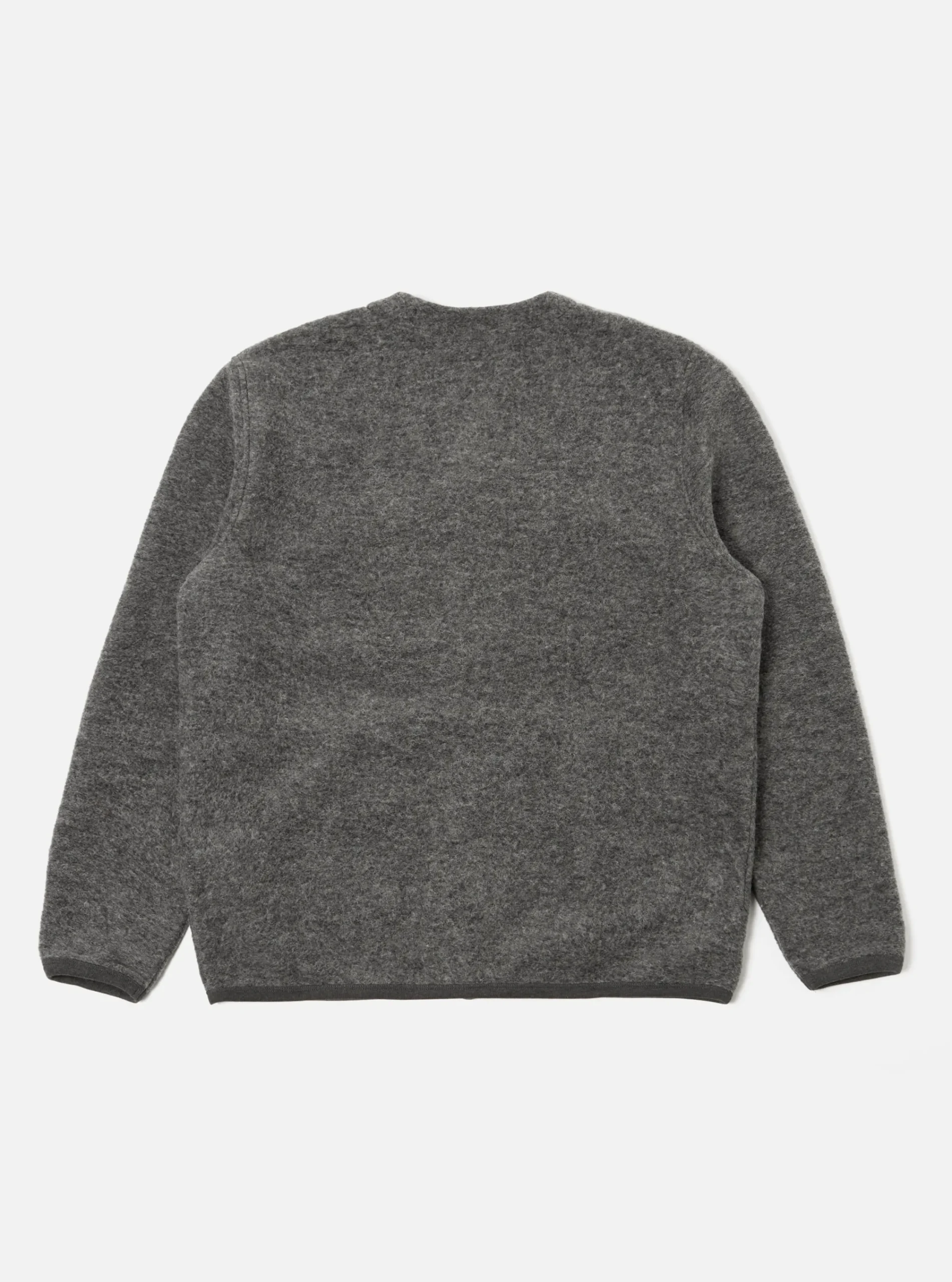 Clearance Cardigan In Grey Marl Wool Fleece Men Fleece.
