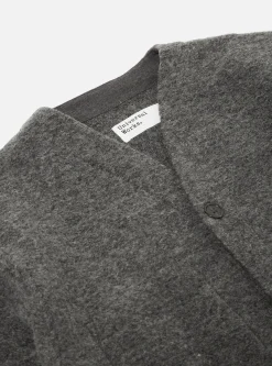 Clearance Cardigan In Grey Marl Wool Fleece Men Fleece.