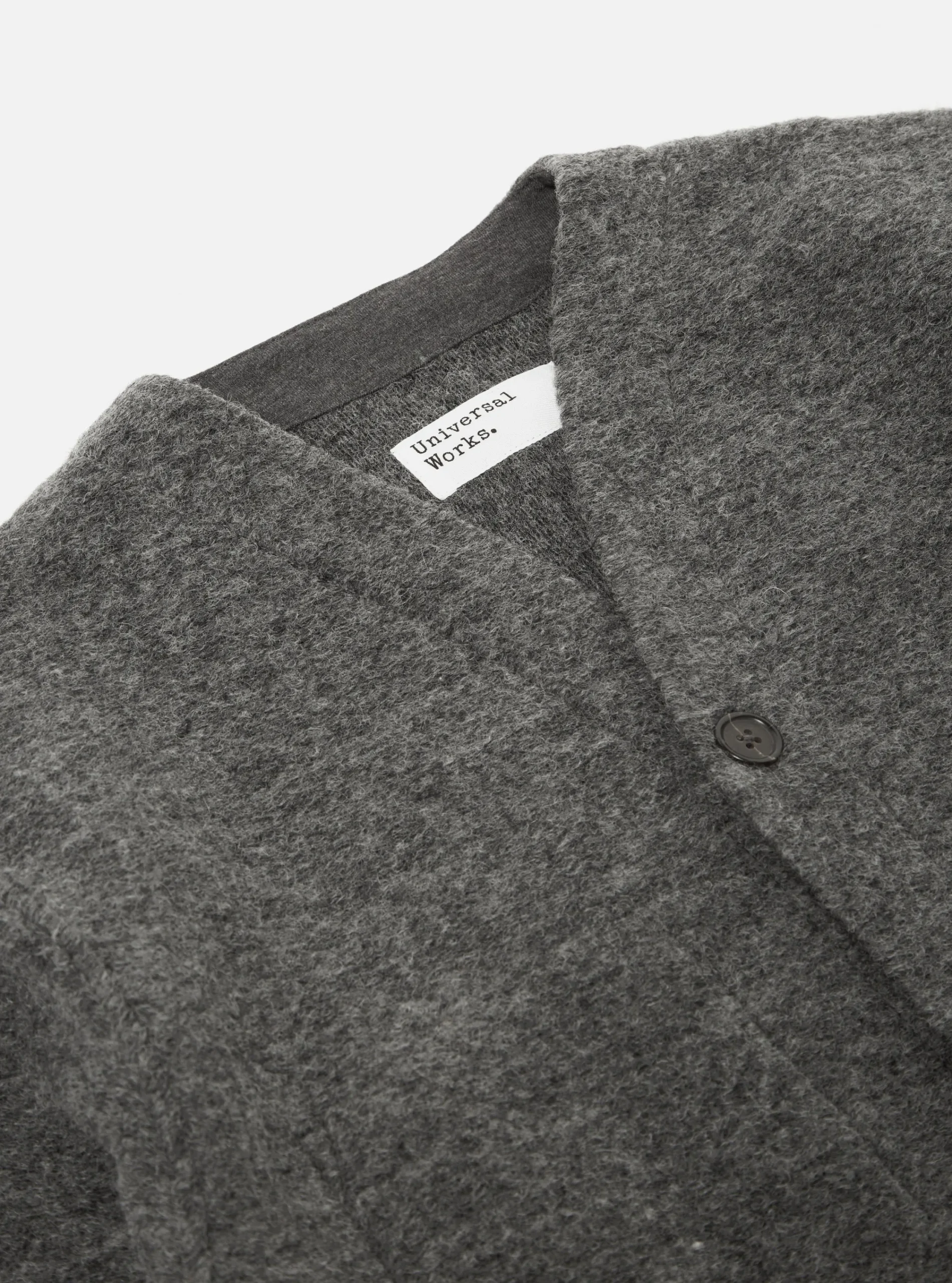 Clearance Cardigan In Grey Marl Wool Fleece Men Fleece.