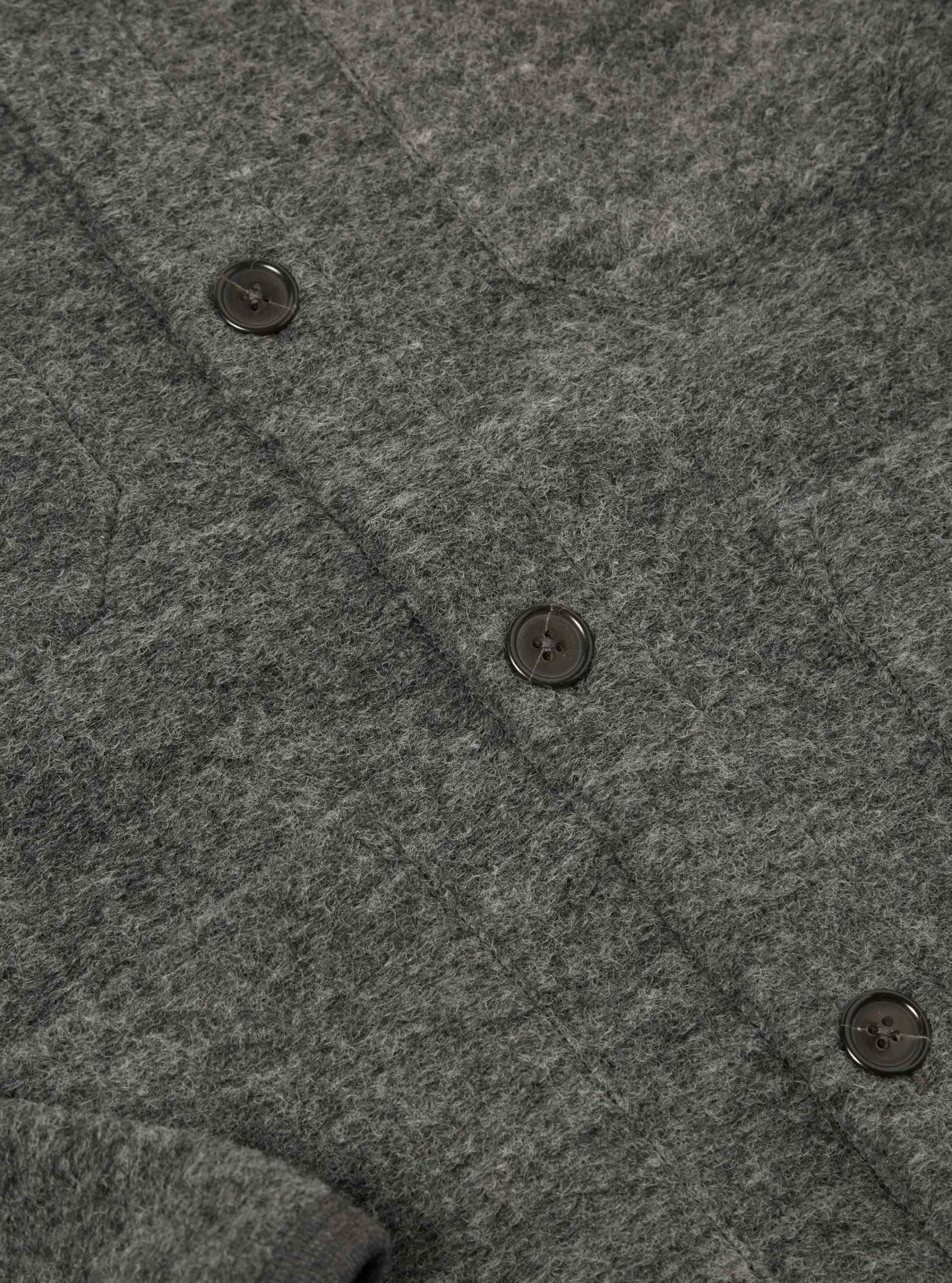 Clearance Cardigan In Grey Marl Wool Fleece Men Fleece.
