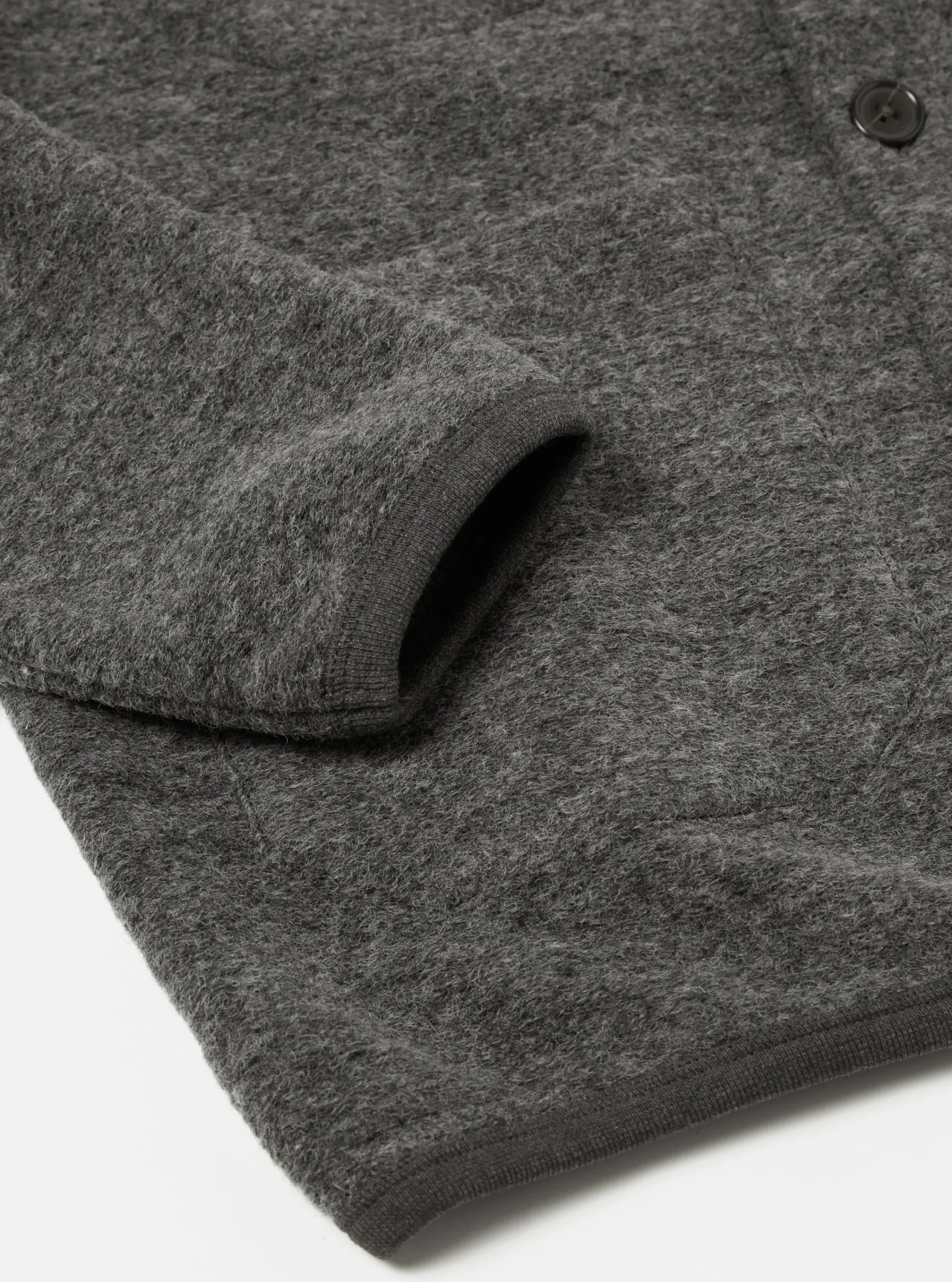 Clearance Cardigan In Grey Marl Wool Fleece Men Fleece.