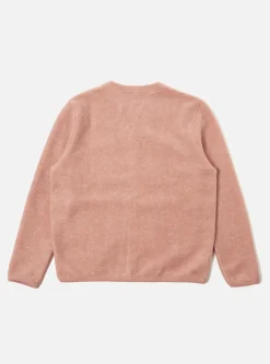Hot Cardigan In Pink Wool Fleece Men Fleece.