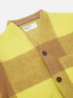Sale Cardigan In Sand/Yellow Studio Check Fleece Men Fleece.