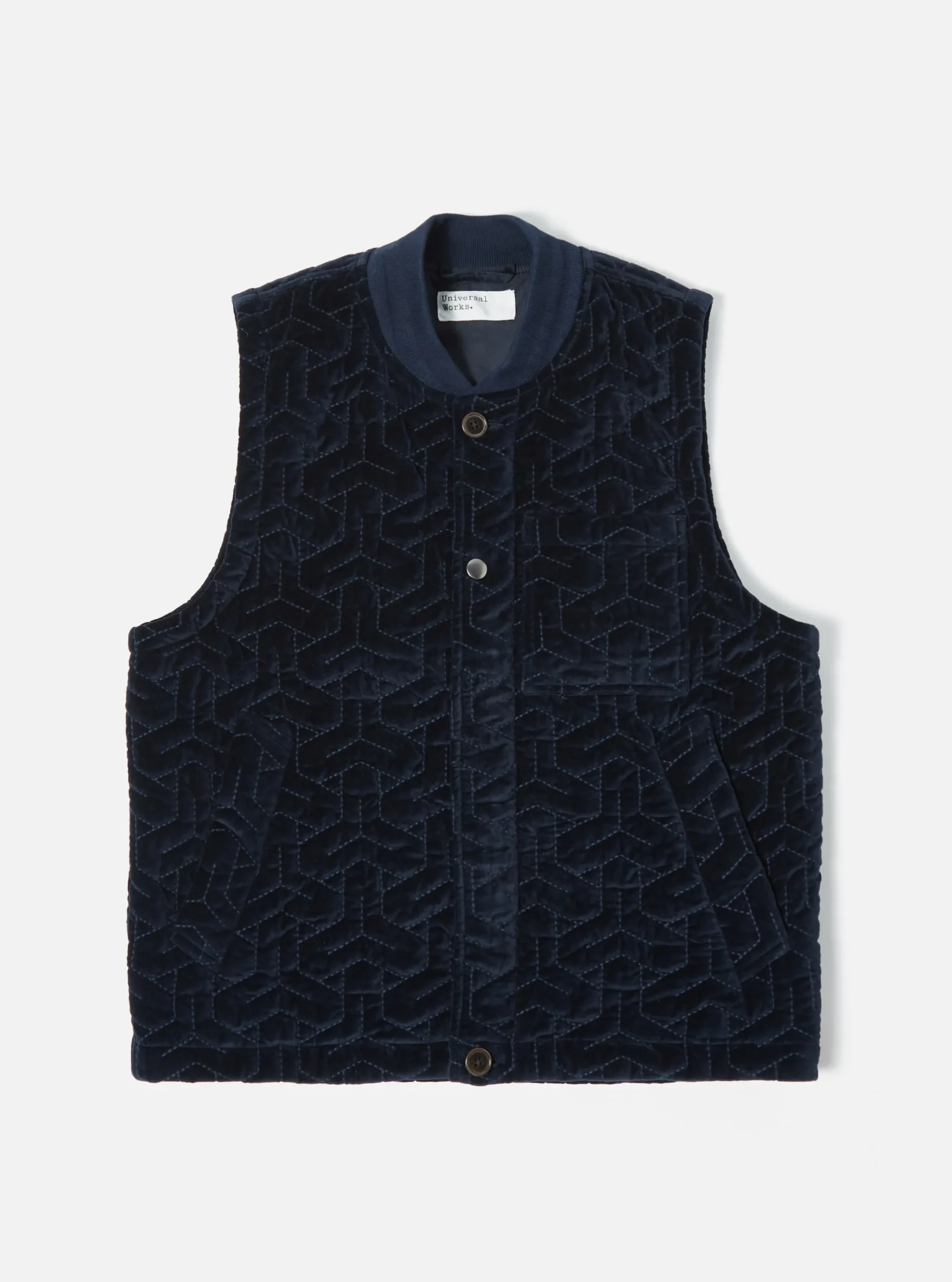 Sale Carlton Gilet In Midnight Velveteen Men Waistcoats & Gilets.